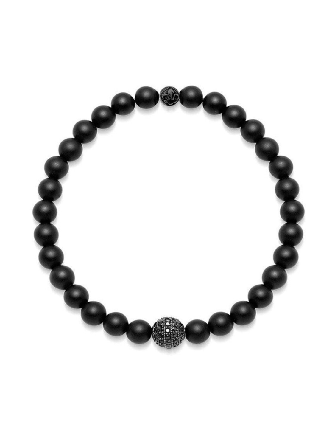 

Браслет с ониксом Nialaya Jewelry, черный