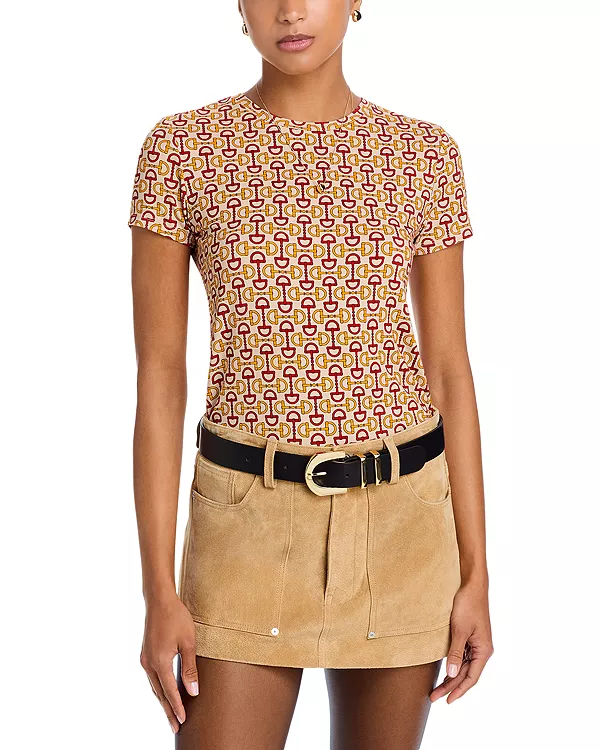 

Футболка Ressi с принтом в виде конской уздечки L'Agence, мультиколор