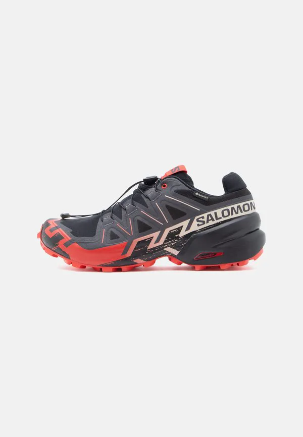 Кроссовки для трейлраннинга speedcross 6 gtx Salomon, Black/Fiery Red/Almond Milk