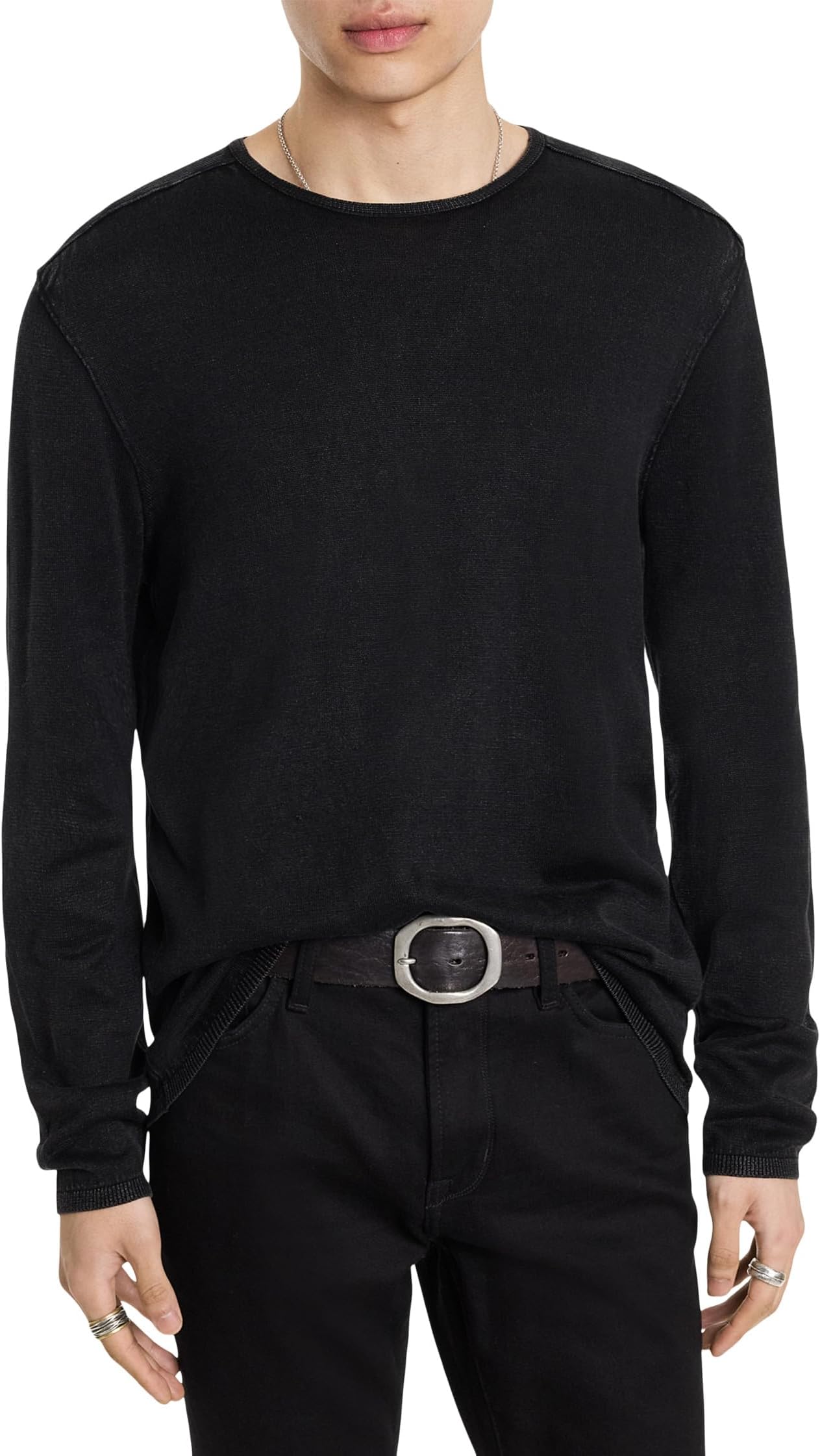 

Мужской свитер WALTER с круглым вырезом John Varvatos, Black