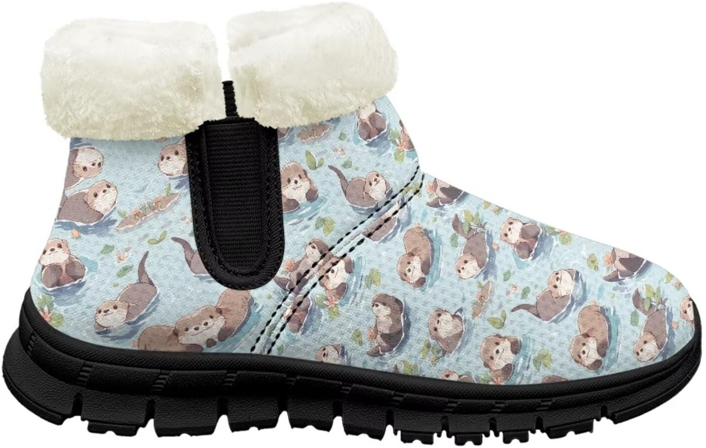 

Ботинки на щиколотке для девочек с меховой подкладкой, теплые зимние нескользящие ботинки для вечеринок и праздников Pointodoor, Otter