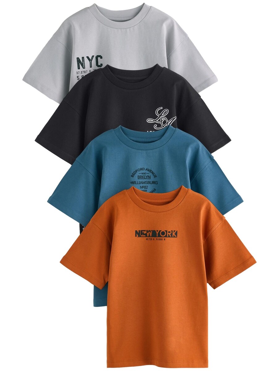 

Рубашка Next, цвет Light grey/Orange/Black