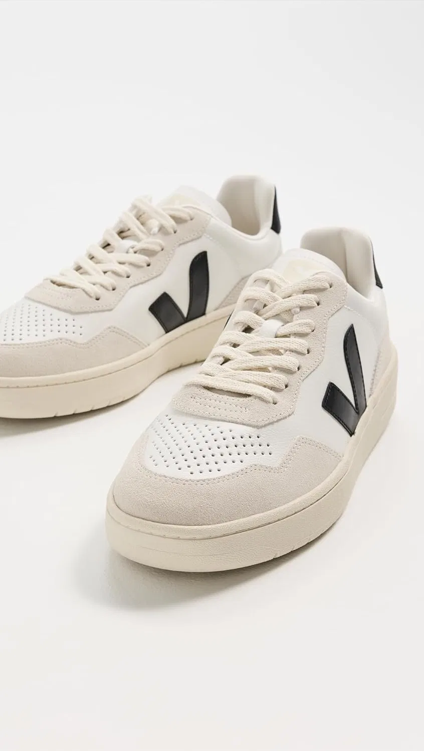 Мужские кроссовки Veja V-90, White Black — фото 4