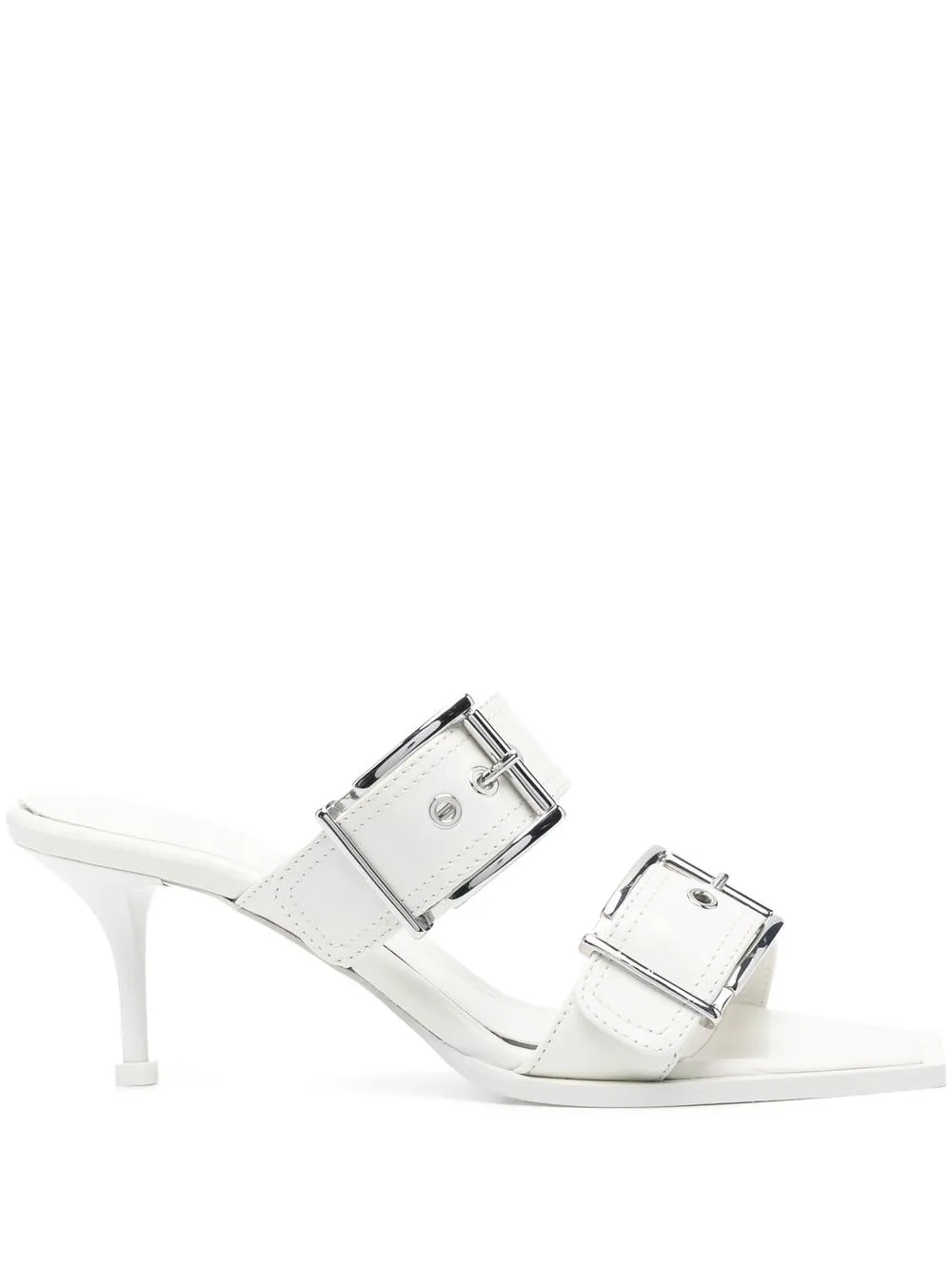 Босоножки с пряжками Alexander McQueen, белый