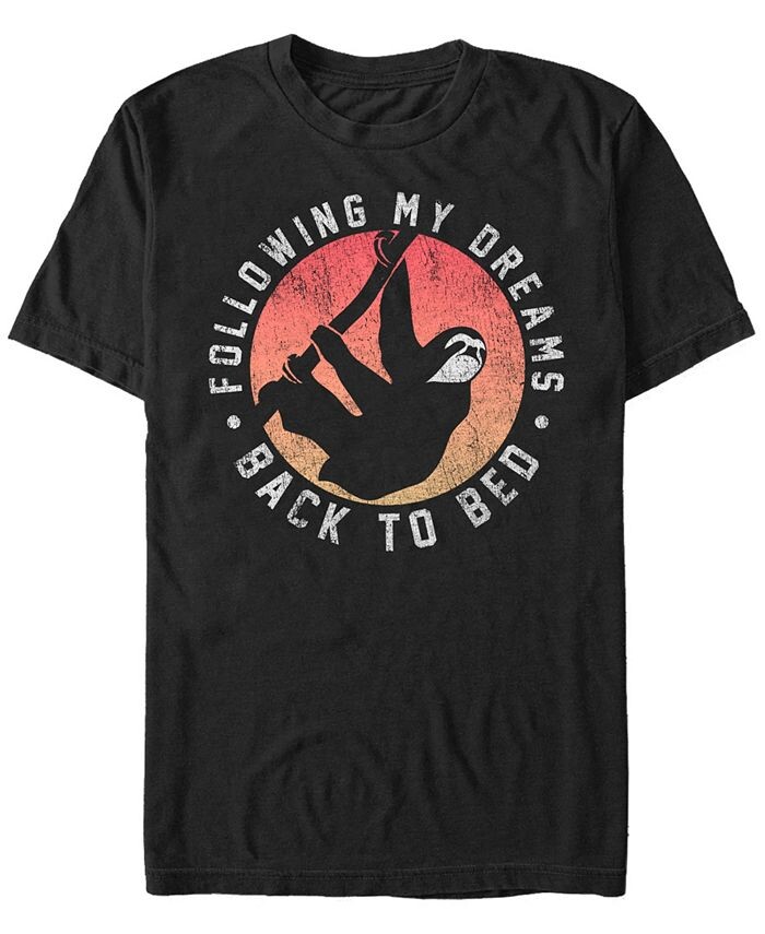 

Мужская футболка Dream Sloth 2 с коротким рукавом и круглым вырезом Fifth Sun, черный