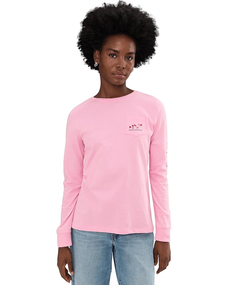 

Женская футболка с длинным рукавом и карманом Vineyard Vines, Cotton Candy