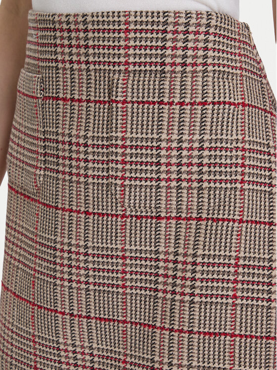 Мини-юбка regular fit Seasonal WW0WW48265 Tommy Hilfiger, бежевый — фото 4