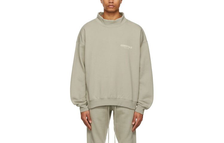 SS22 Толстовка мужская пыльно-зеленая Fear Of God Essentials, зеленый — фото 3