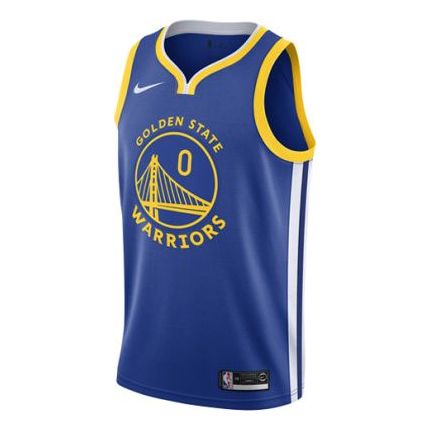 

Спортивная футболка nba city limited sports basketball vest sw fan edition 19-20 season golden state warriors russell 0 blue Nike, синий