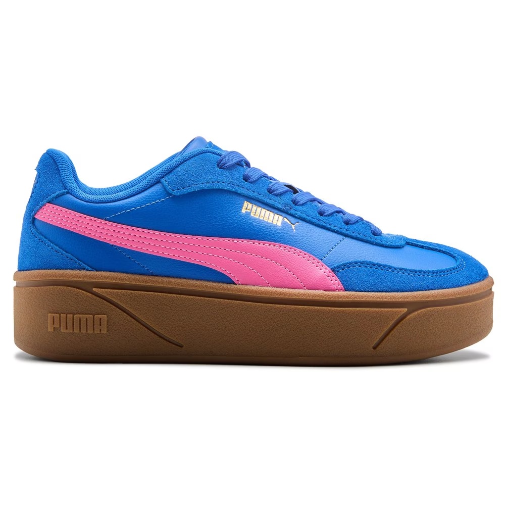 Кроссовки на платформе Club era от Puma, blue/pink gum — фото 2
