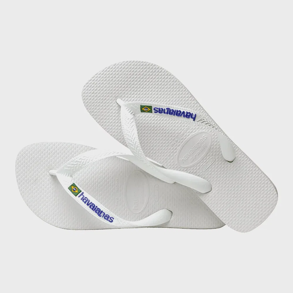 Мужские белые шлёпанцы Brazil Logo от Havaianas — фото 4