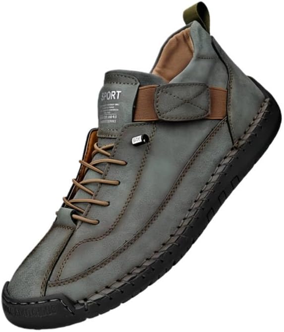 

Мужские классические лоферы - сверхбольшие повседневные кроссовки с эластичными шнурками, дышащий микрофибровый синтетический материал и прочная резиновая подошва, округлый носок, комфорт для ношения в любое время года Minlaidian, зеленый