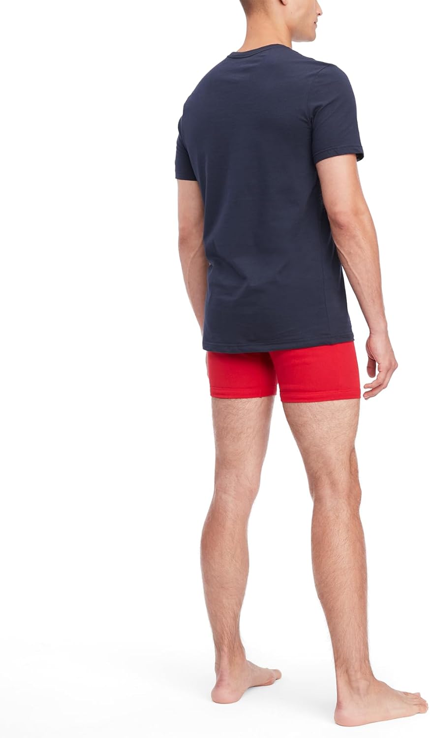 Комплект из 3 классических мужских хлопковых маек Tommy Hilfiger с V-образным вырезом, V Neck - White/Grey/Navy — фото 3