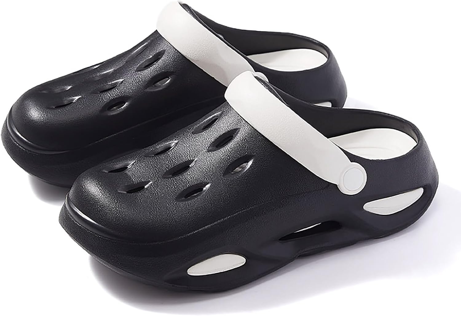 

Женские и мужские садовые сабо Solaud, легкие, дышащие, с поддержкой свода стопы, с съемной стелькой, на молнии, и пляжные тапочки, черный