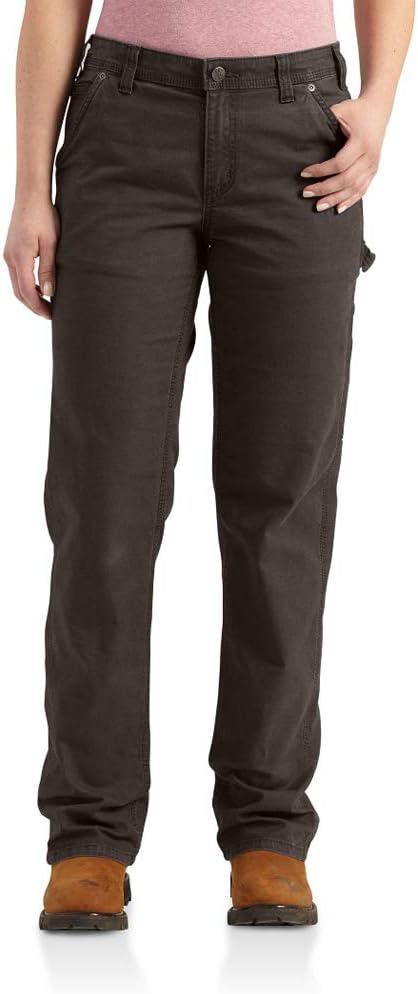 

Carhartt Women's 102080 Женские брюки для работы Rugged Flex Loose Fit Canvas, Dark Brown
