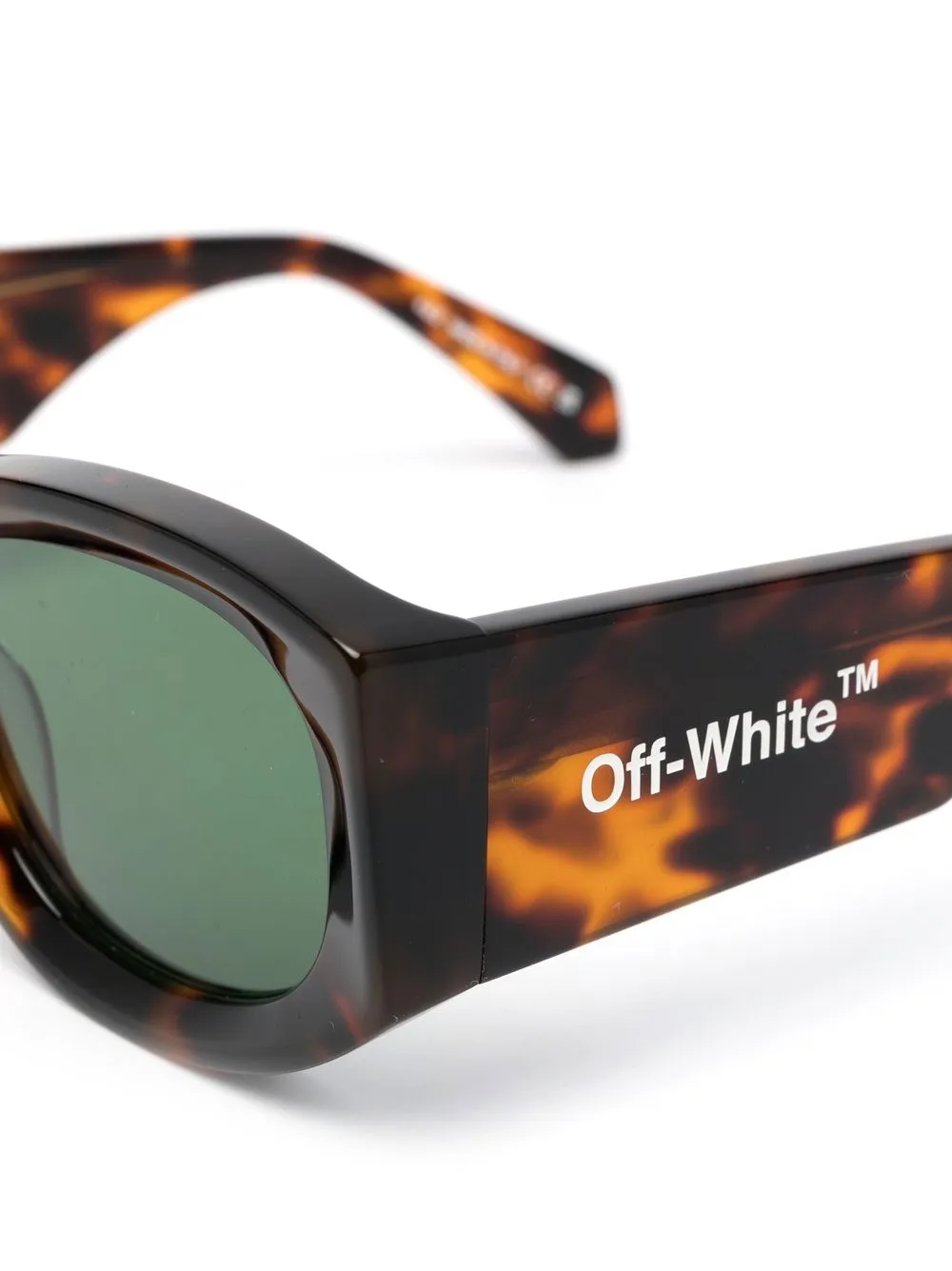 Солнцезащитные очки Joan в овальной оправе Off-White, коричневый — фото 3