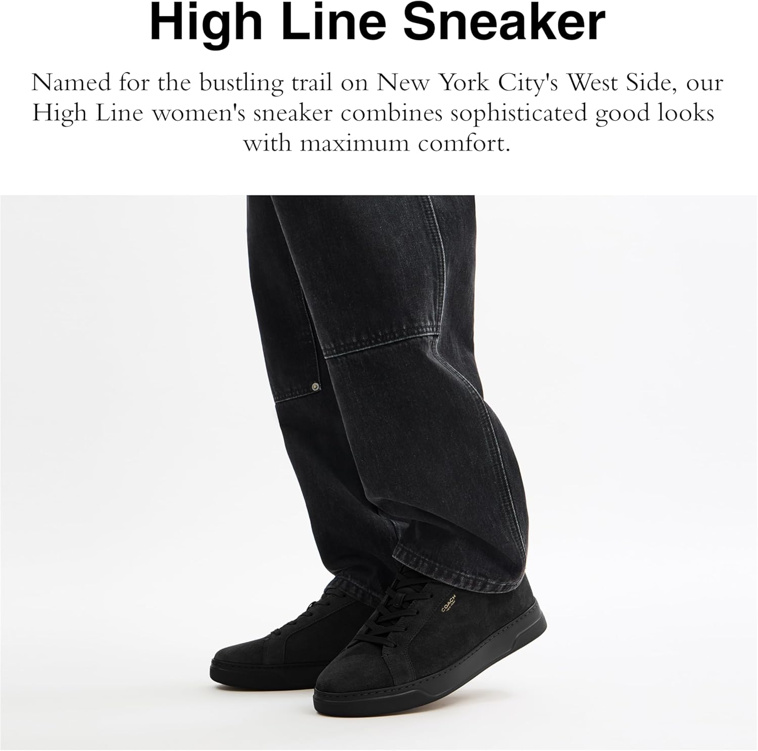 Мужские кроссовки Coach High Line High Top из фирменного канваса, черный — фото 2