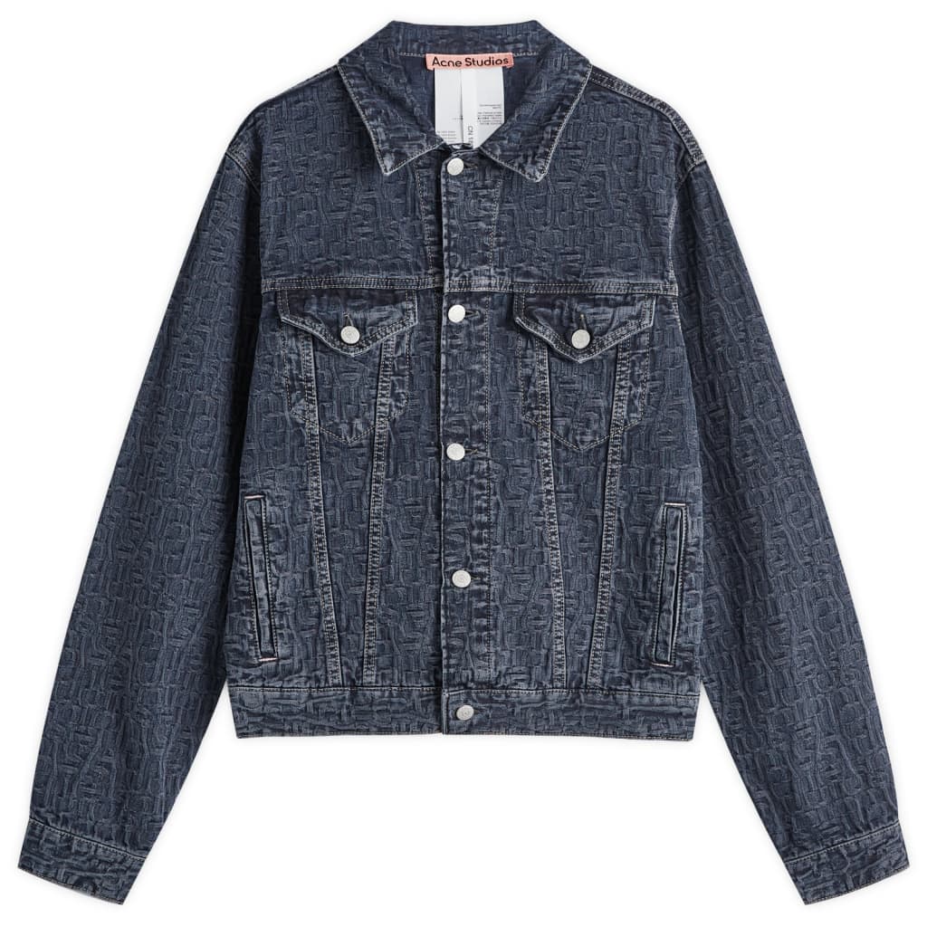 

Джинсовая куртка Rye с монограммой Acne Studios, цвет dark wash