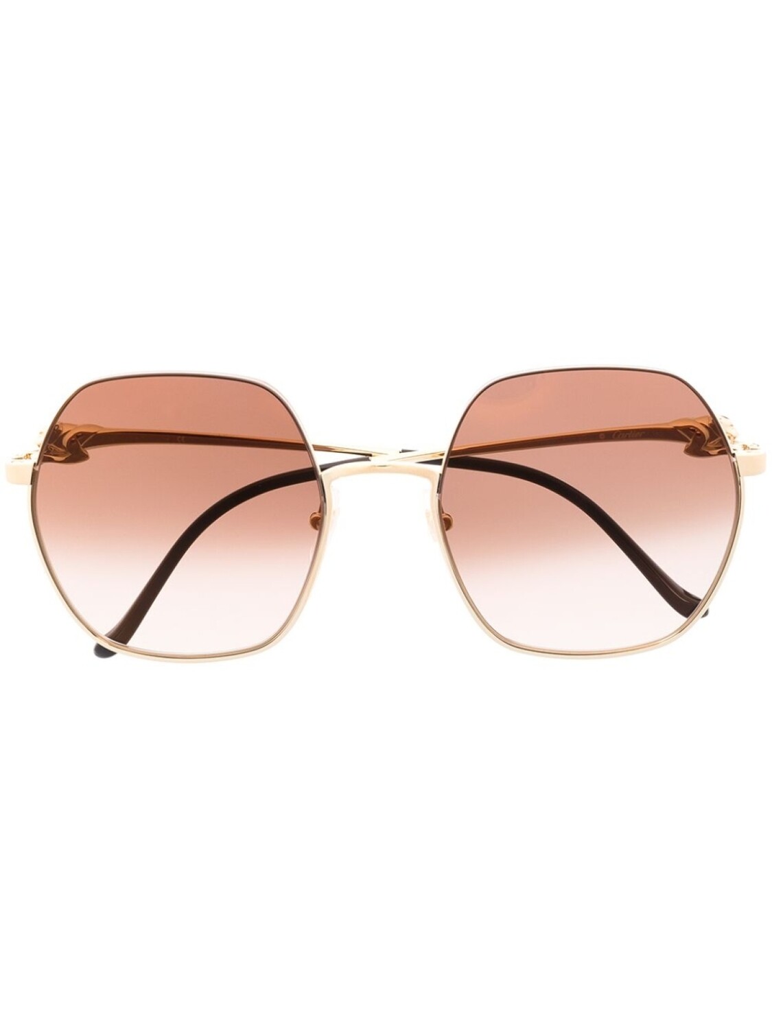 

Солнцезащитные очки Panthére в шестиугольной оправе Cartier Eyewear, золотой