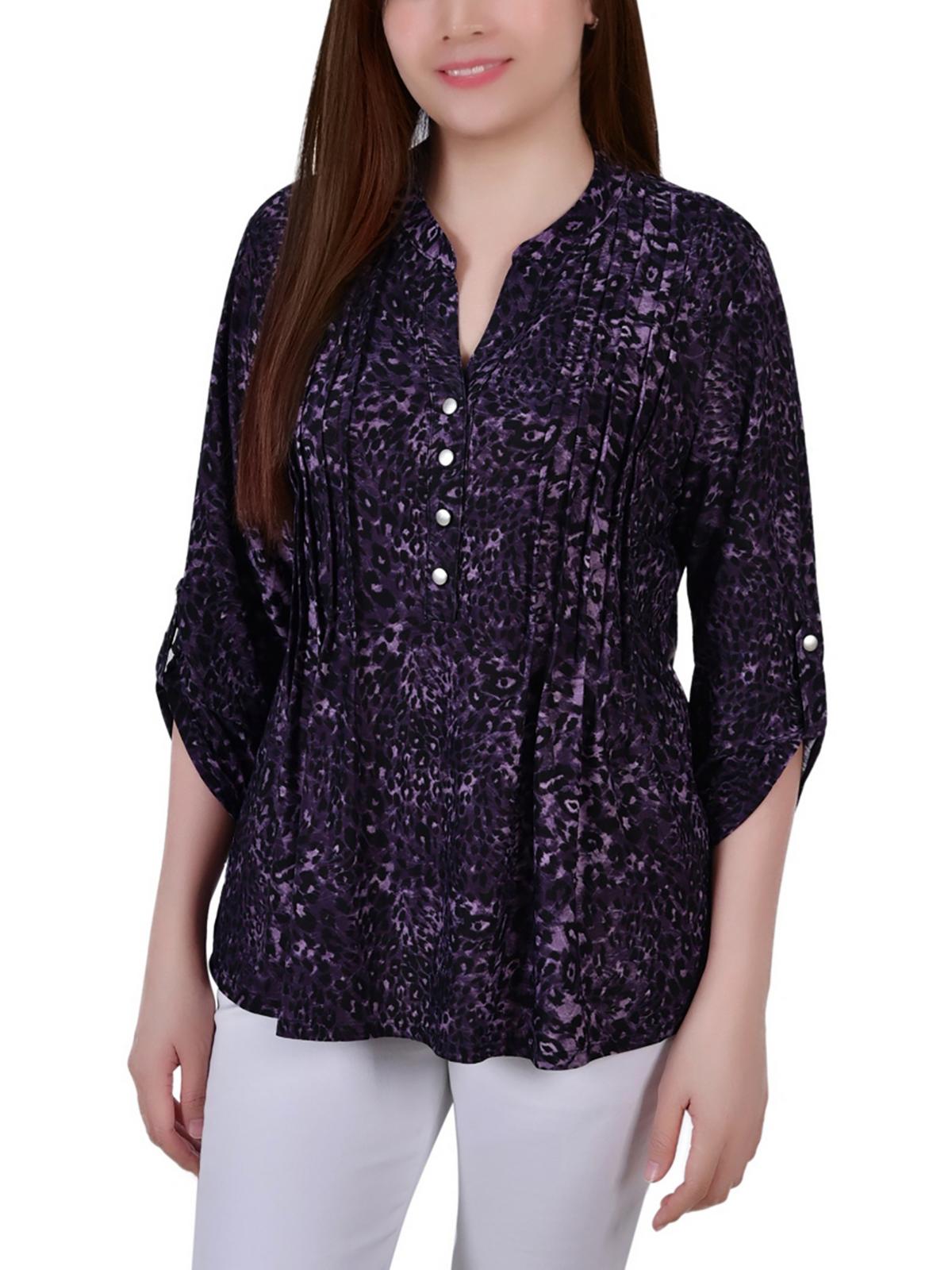 

Женская блузка Petites Pintuck NY Collection, цвет animal print
