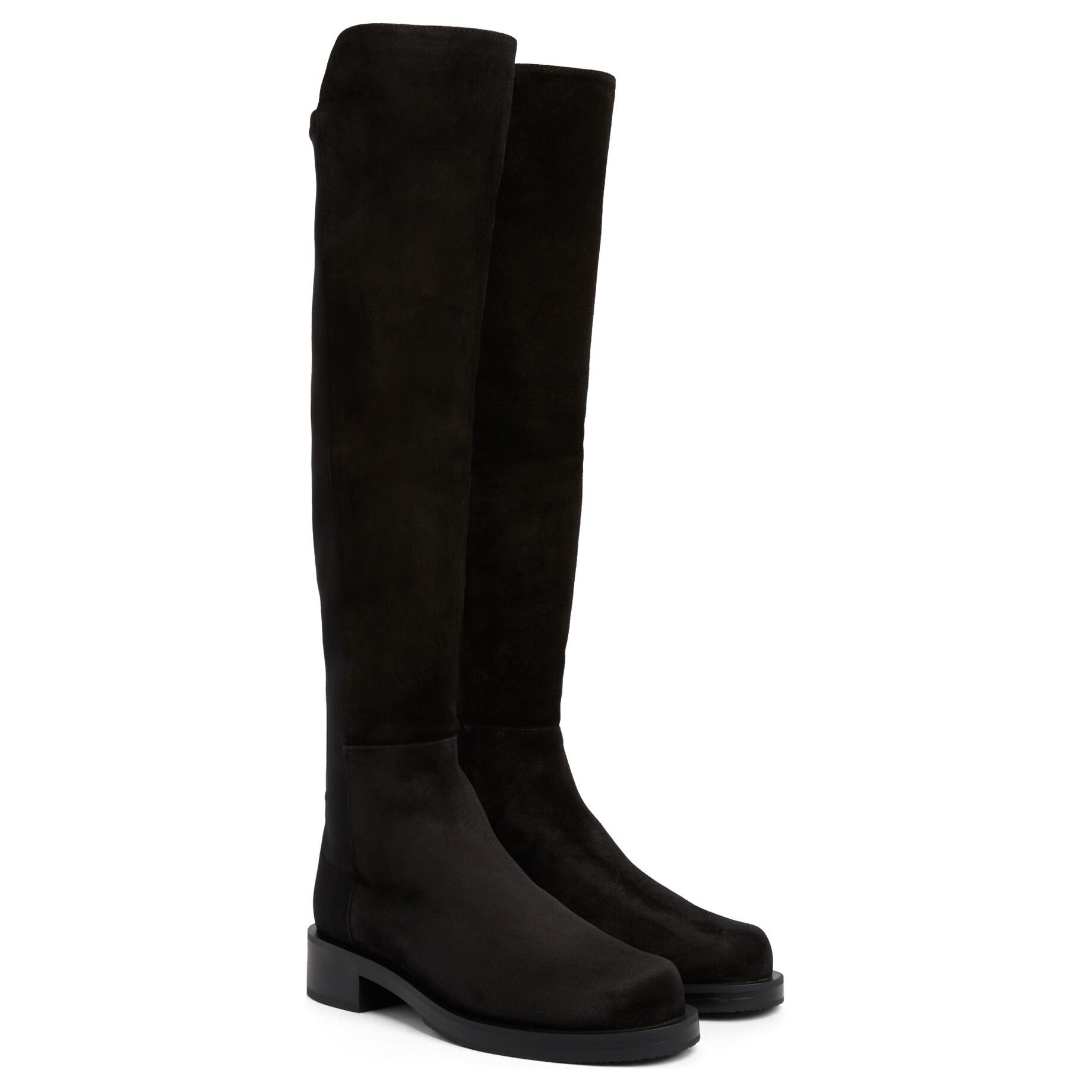 SW 5050 Ботфорты до колена 4 см Женские Черные Stuart Weitzman — фото 4
