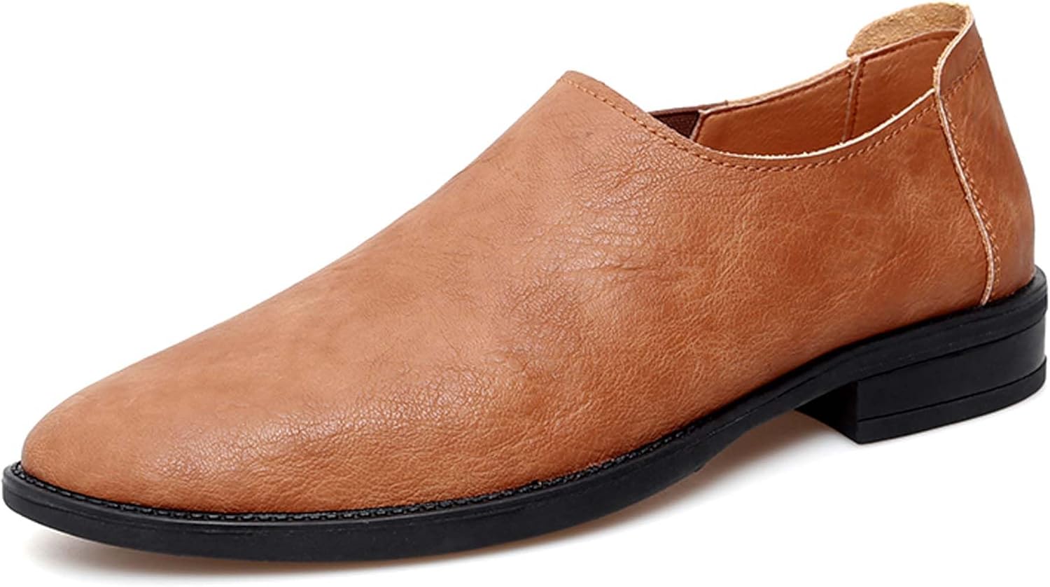 

Мужские пенни-лоферы модные с заостренным носком для бизнеса и повседневной носки, формальные слипоны, легкие, работы, офиса, служебной формы, банкетов, свадебных костюмов и платьев, кожаная обувь Generic, коричневый