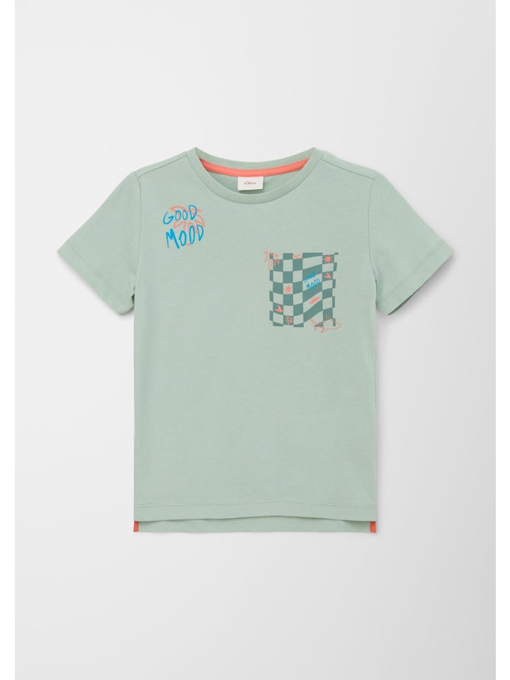 

s.Oliver Футболка цвета 6091_океанской зелени, Зеленый, s.Oliver Футболка цвета 6091_океанской зелени