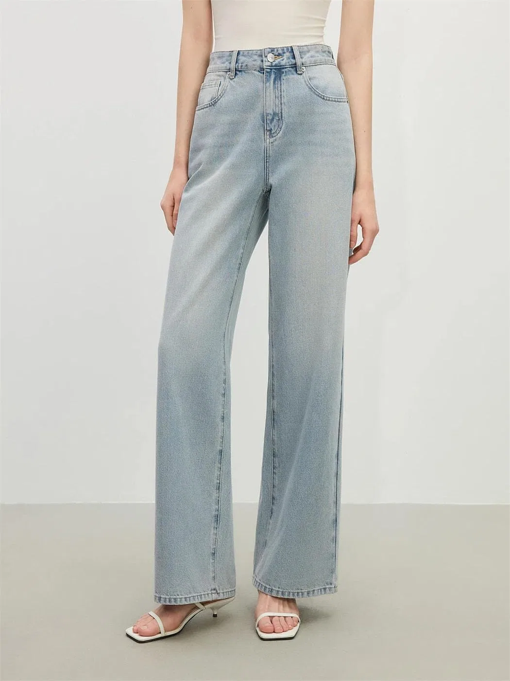 Джинсы, высокая талия, Womens Vintage Jeans, голубой — фото 2