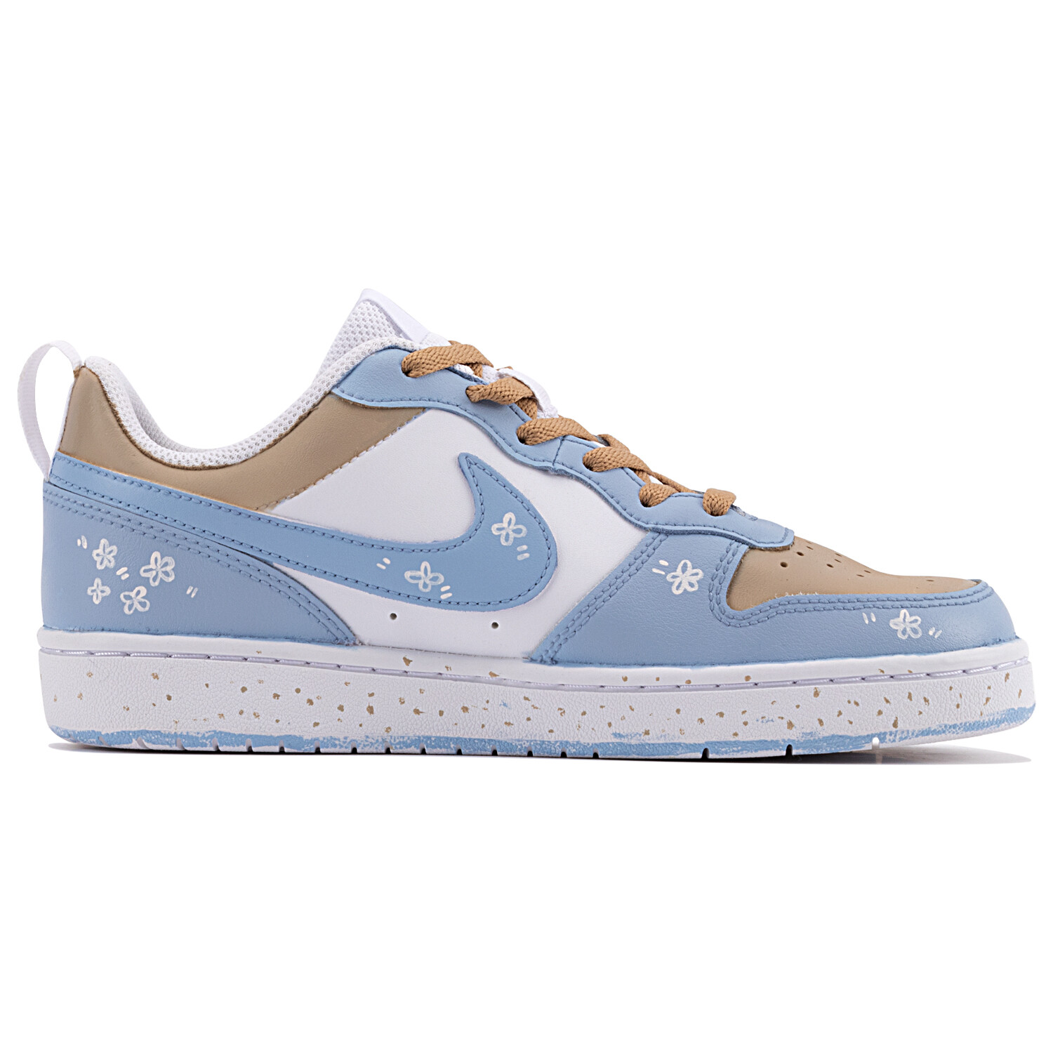 

Кроссовки Nike Court Borough Skateboarding Shoes Women's Low-top Cobalt Blue, синий/коричневый