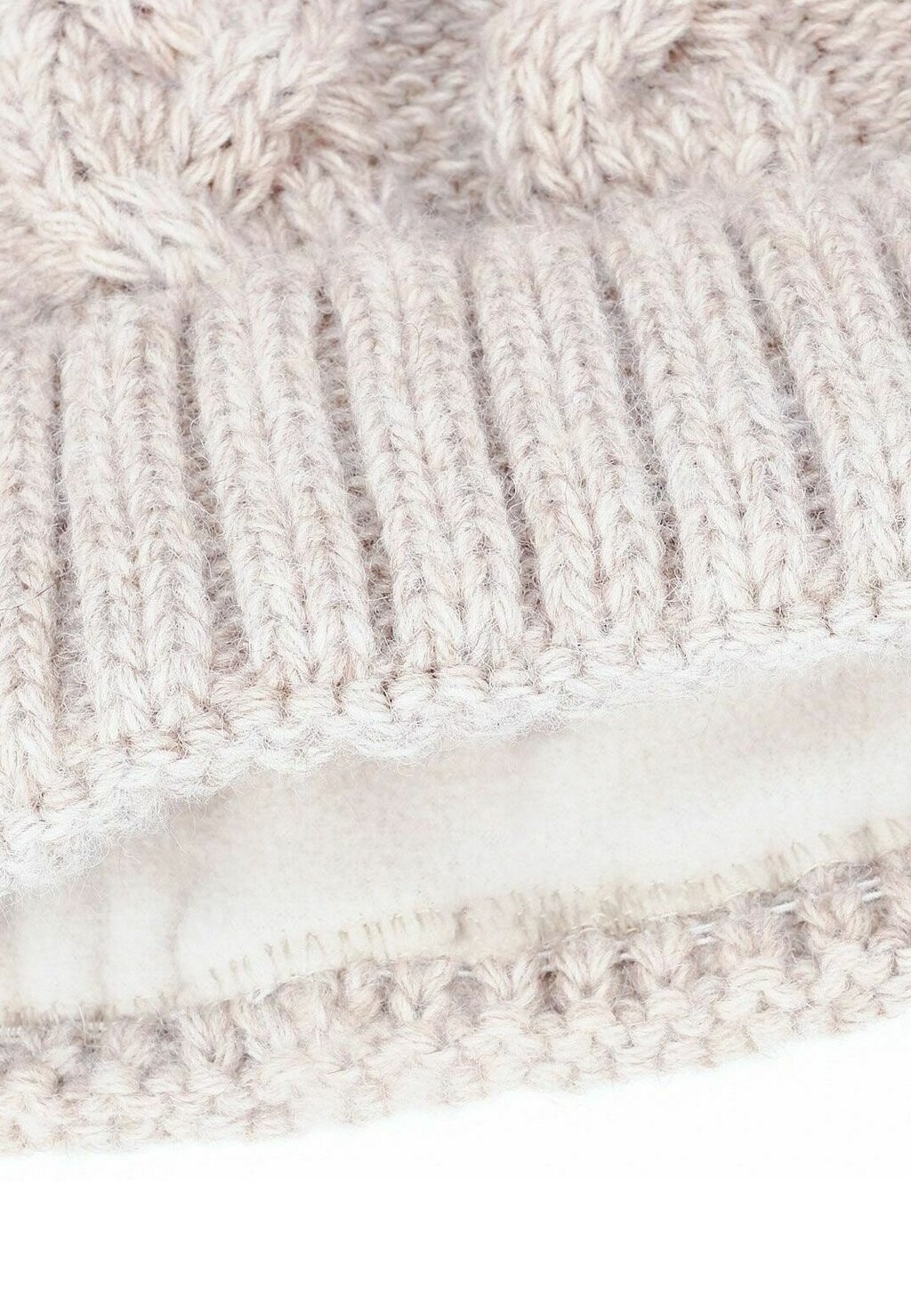 

Шапка WARME WINTER BOMMEL ZOPFMUSTER GEFÜT Neverless, бежевый