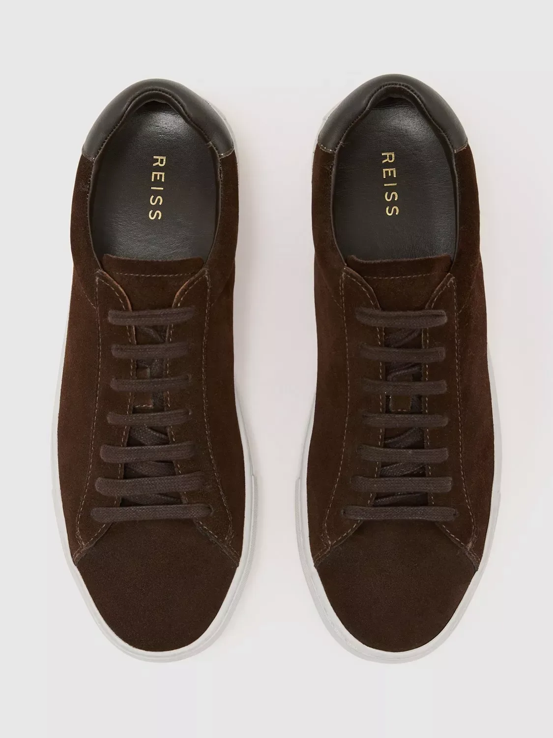 Низкие кроссовки из нубука Finney Reiss, Chocolate Brown — фото 4