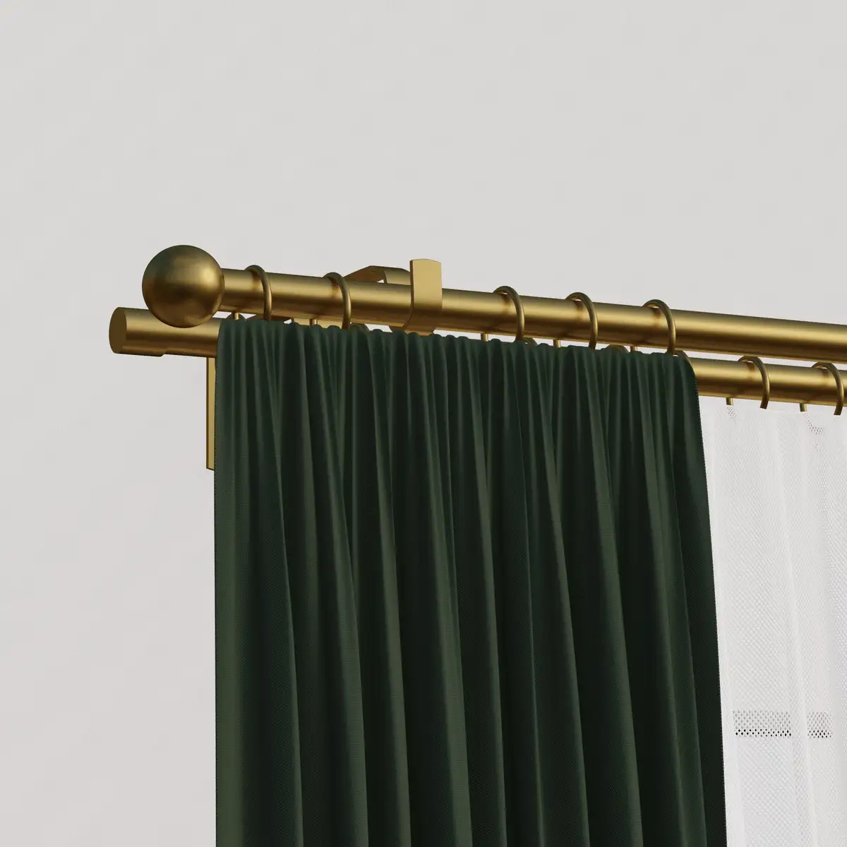 

Карниз indeko "Севилья", 2 направляющие, желаемая длина 190 см, Ø16мм, цвет messingfarben