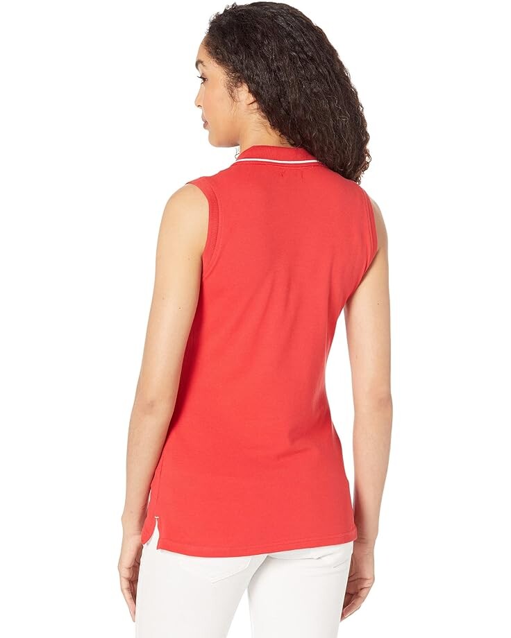 

Поло U.S. POLO ASSN. Open Placket Sleeveless Polo Shirt, цвет Racing Red