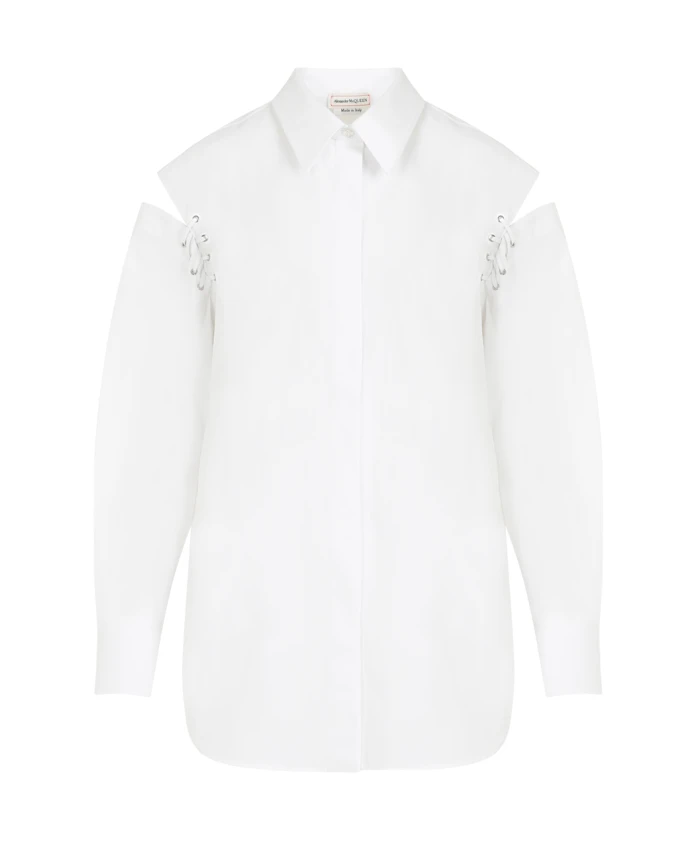 

Оптически рубашка Alexander Mcqueen, белый