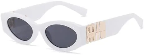 

Винтажные женские солнцезащитные очки 2027 года с оригинальными линзами из смолы, для путешествий, милые очки для девочек в маленькой оправе MTZJH, White