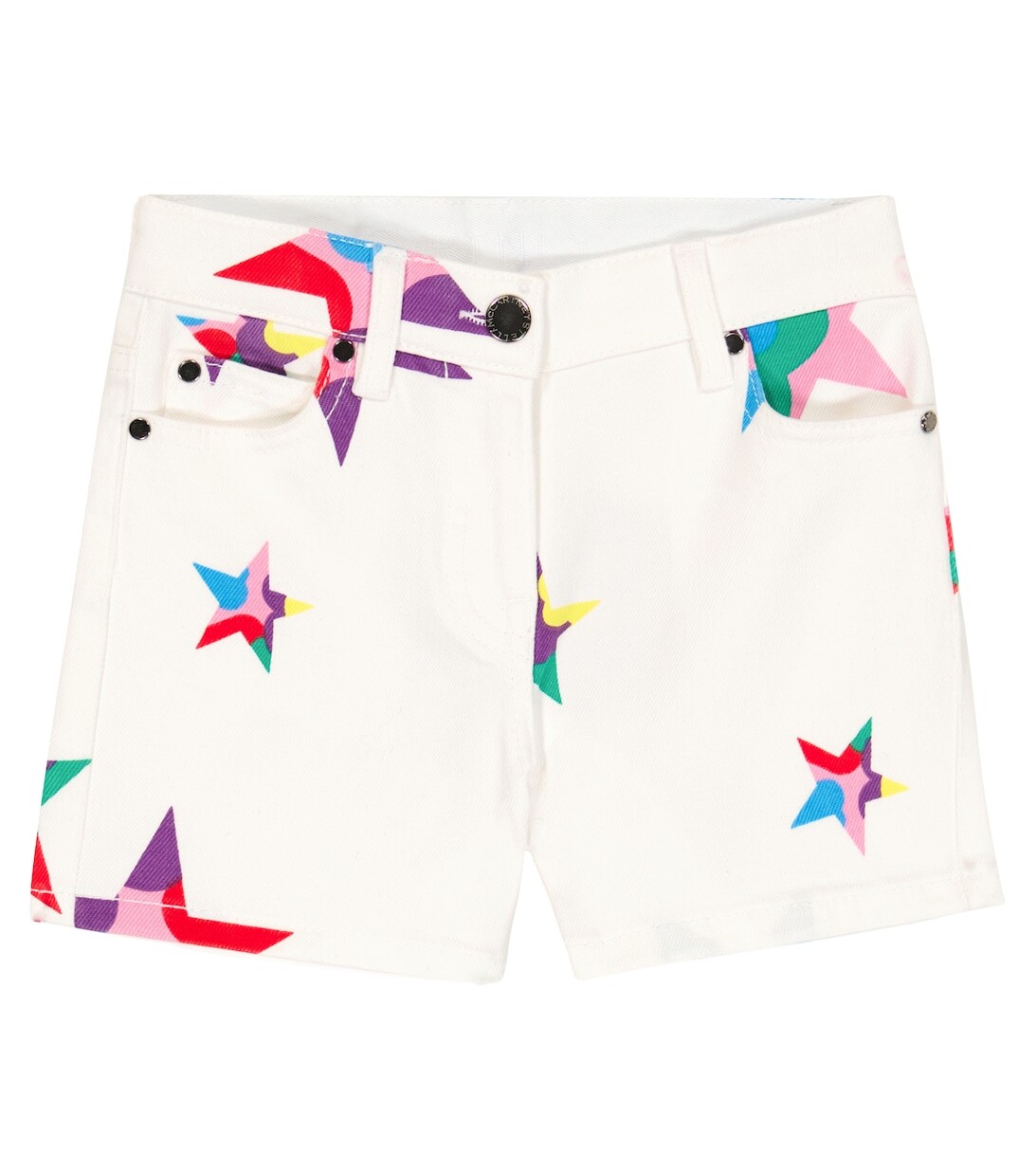 

Джинсовые шорты с принтом Stella McCartney Kids, белый