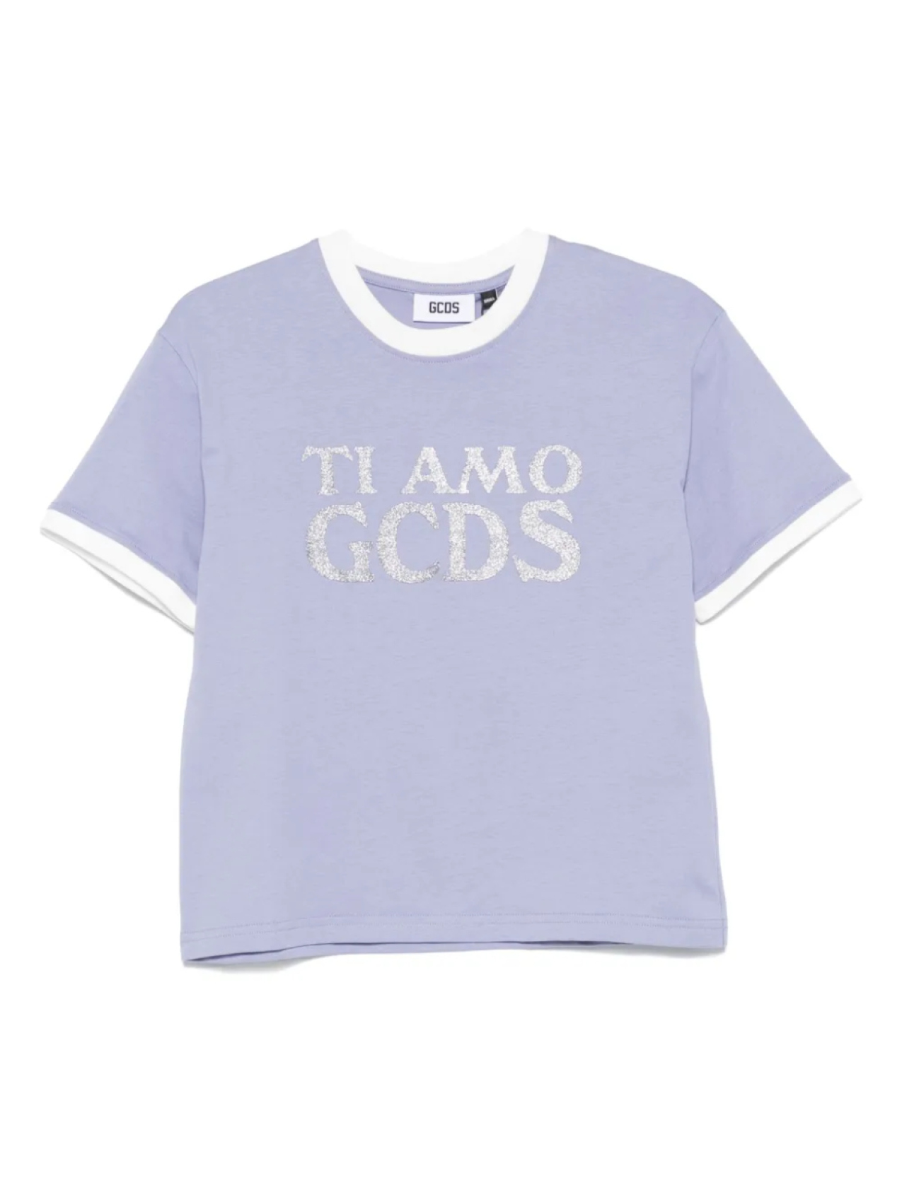 

Футболка с блестками GCDS «Ti Amo CGDS», фиолетовый