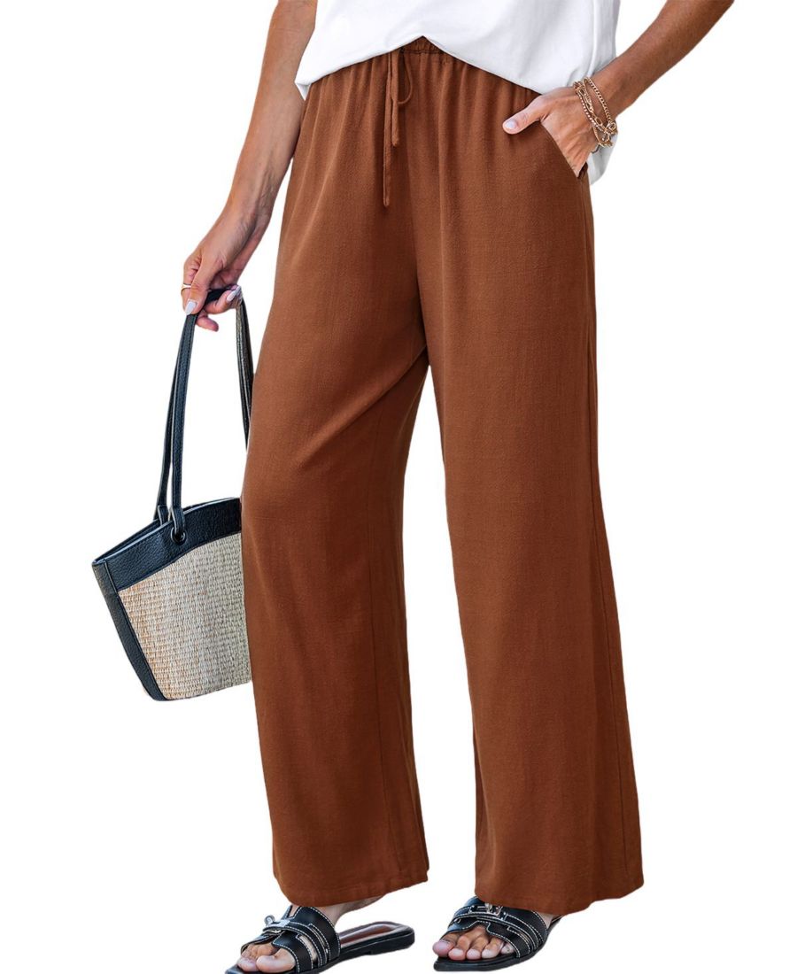 

Женские широкие брюки со складками Cupshe, Brown