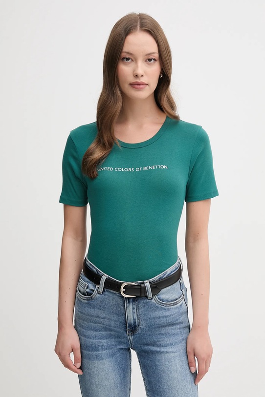 

Хлопковая футболка United Colors Of Benetton, бирюзовый