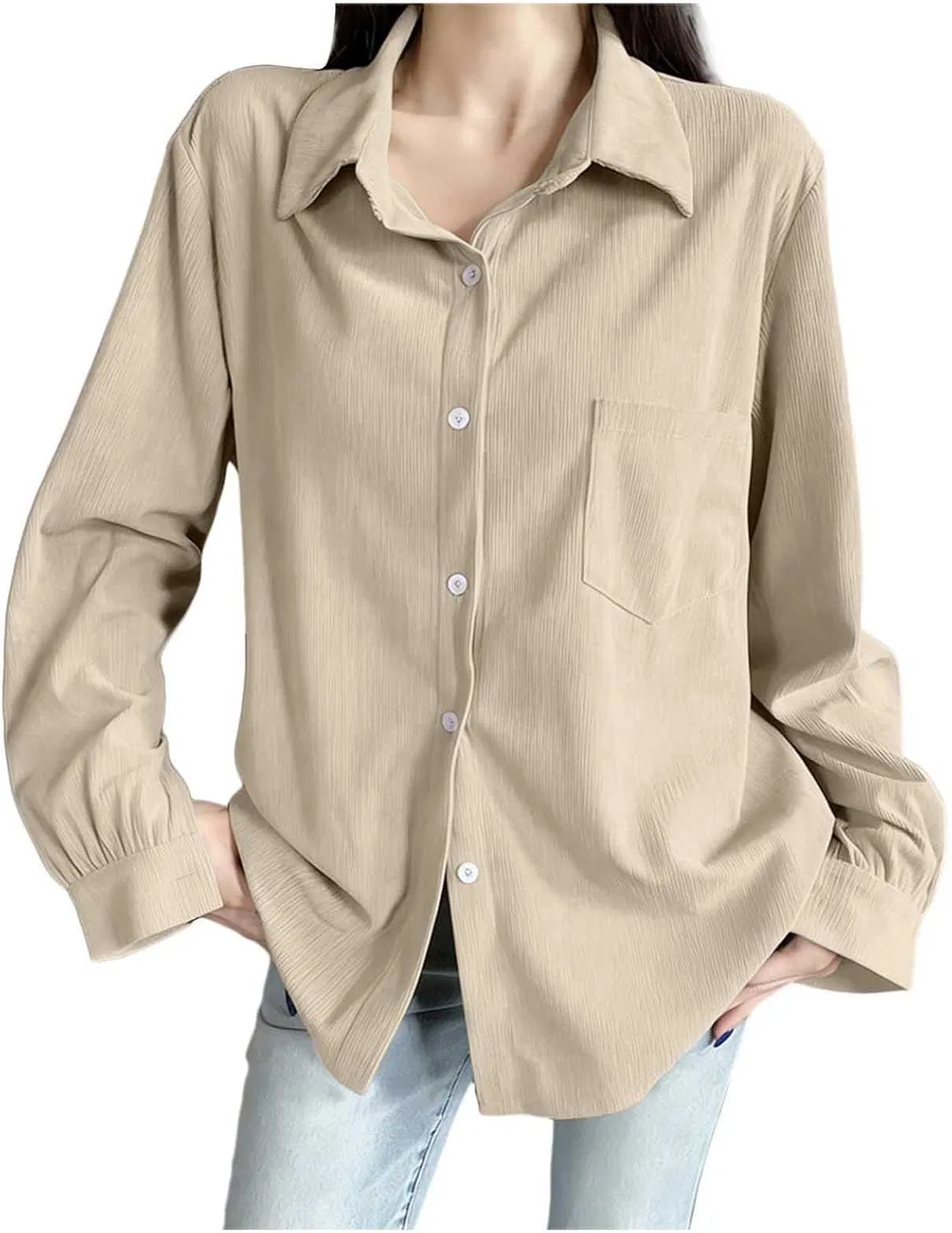 Блуза, длинный рукав, Corduroy Shirt, хаки