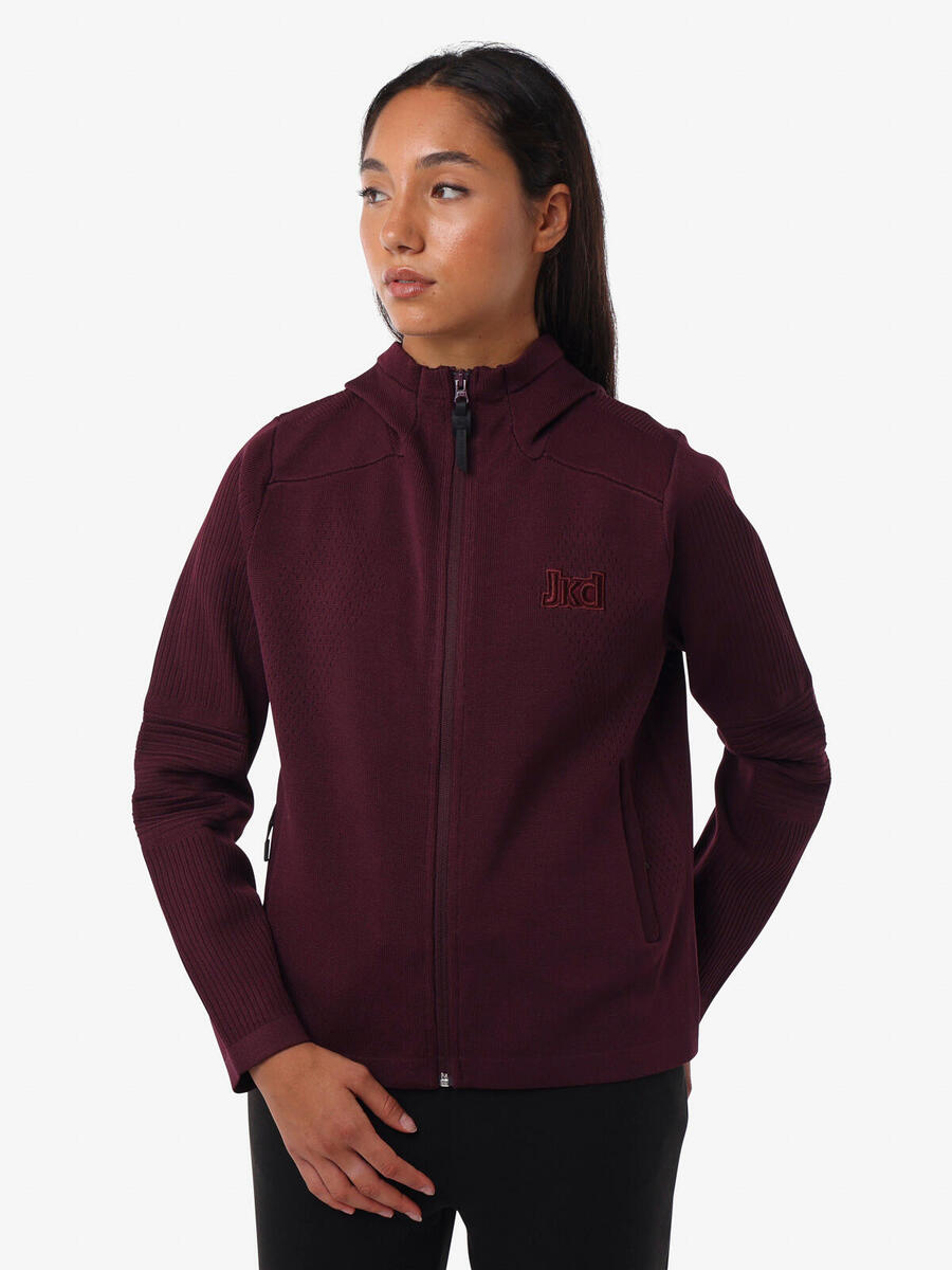 

JAKED Женская синтетическая толстовка бордового цвета для фитнеса