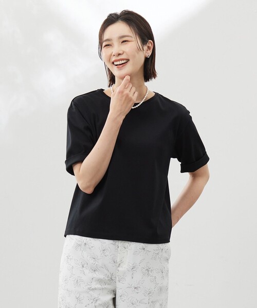 

Топ, трикотажный, французский, стираемый J.PRESS, черный