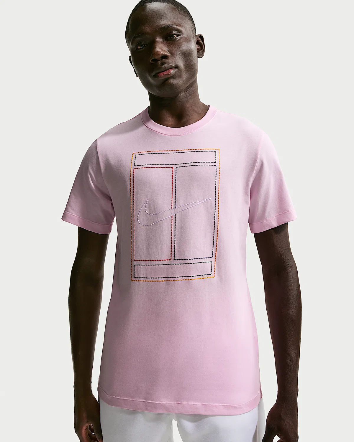Мужская футболка NikeCourt Heritage, Pink Foam