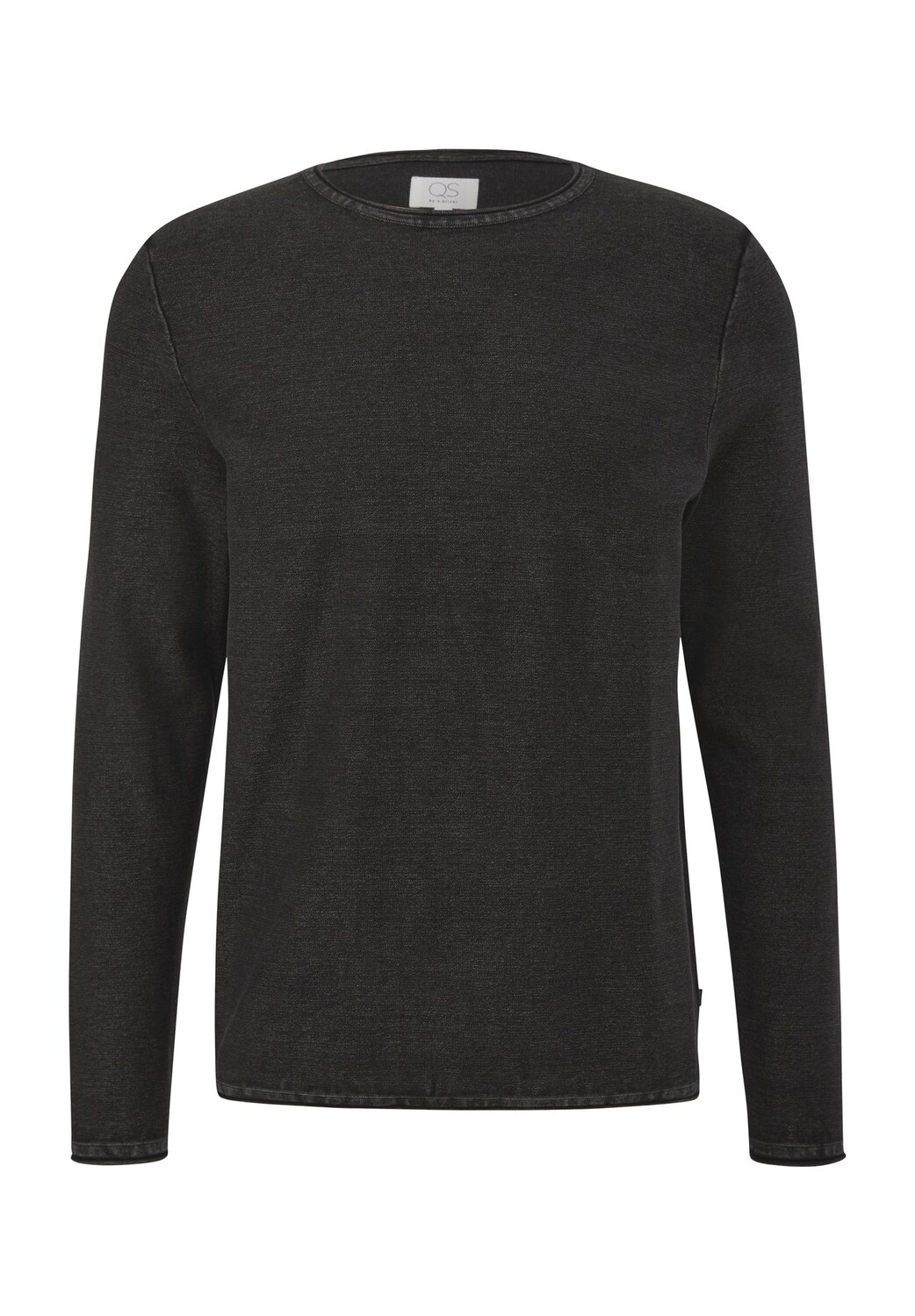 

Вязаный мужской хлопковый свитер с круглым вырезом QS, цвет Grey Black