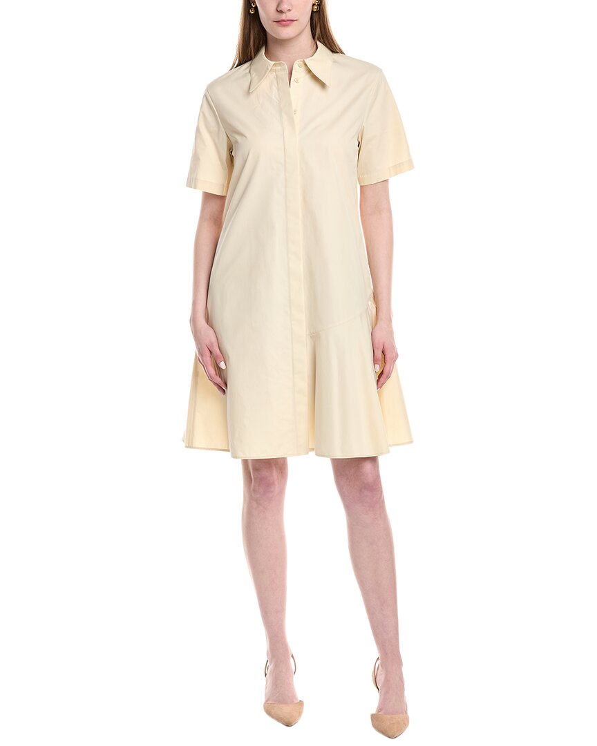 

Lafayette 148 New York Платье-рубашка с воланированным подолом, Buff