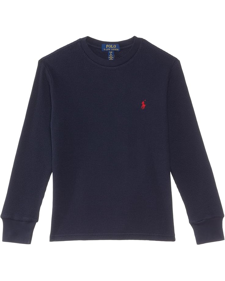 

Лонгслив Polo Ralph Lauren Kids Waffle-Knit Cotton Long Sleeve Tee, цвет RL Navy