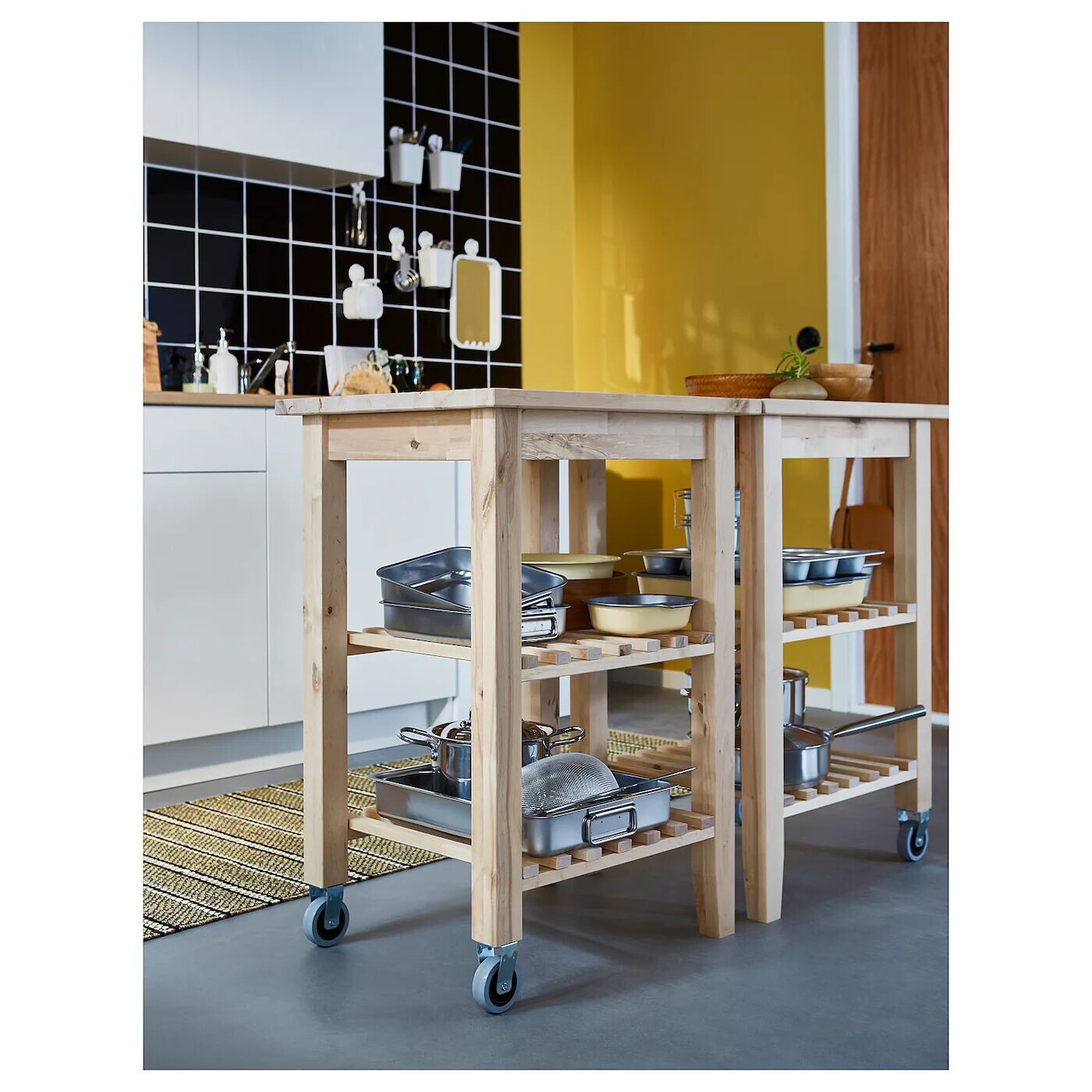 Тележка сервировочная, берёза, 58х50 см, BEKVÄM IKEA — фото 2