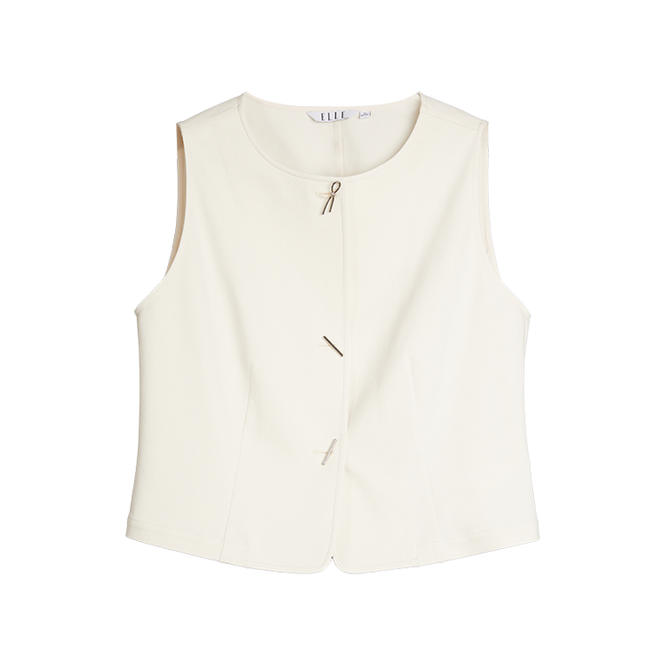 

ELLE Женская белая водолазка с умеренным вырезом