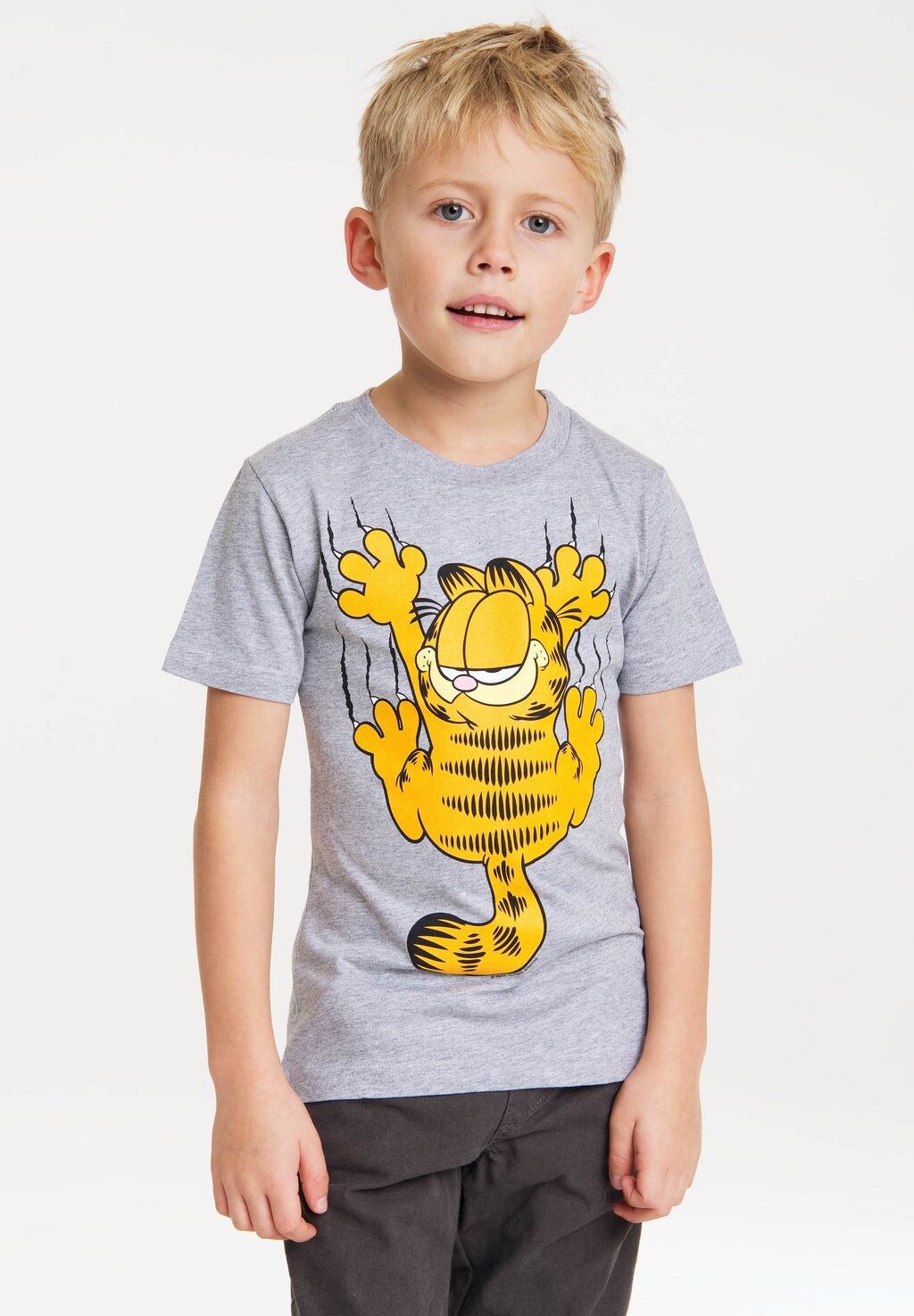 Футболка с принтом T-Shirt Garfield LOGOSHIRT, цвет grau-meliert — фото 2