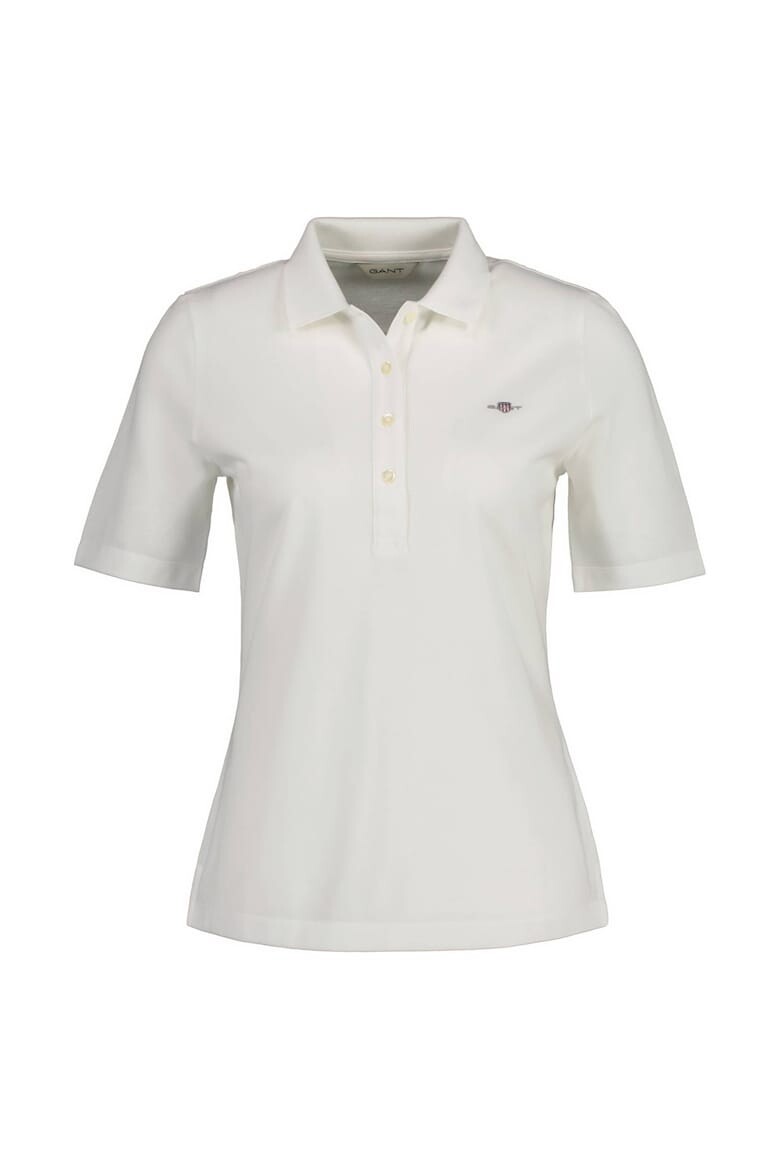 

Хлопковая футболка с воротником Gant, белый